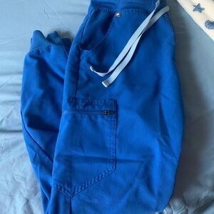 Figs Blue Jogger Sweatpants with Elastic Waistband